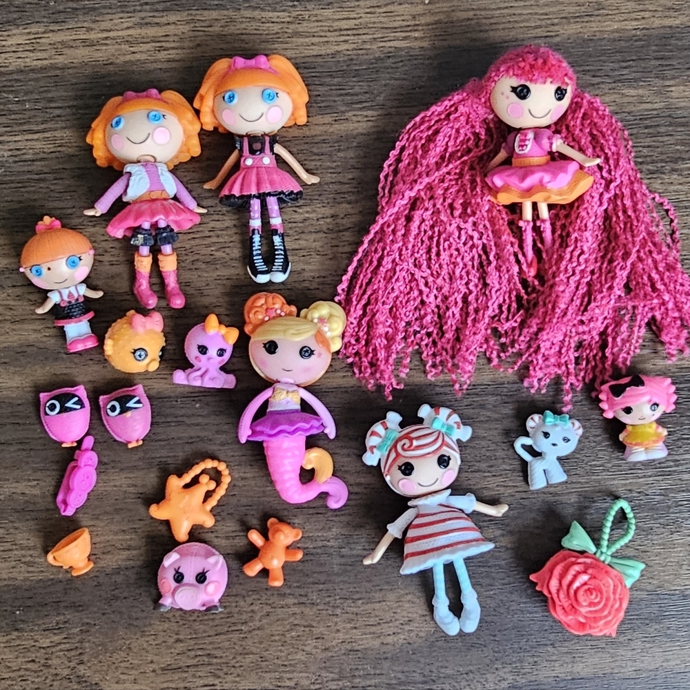 Mini Lalaloopsy Mint E. Stripes Peppermint Doll + More, Pets & Accessory Lot